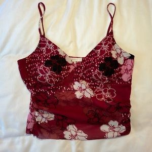VINTAGE PINK FLORAL CROP TOP